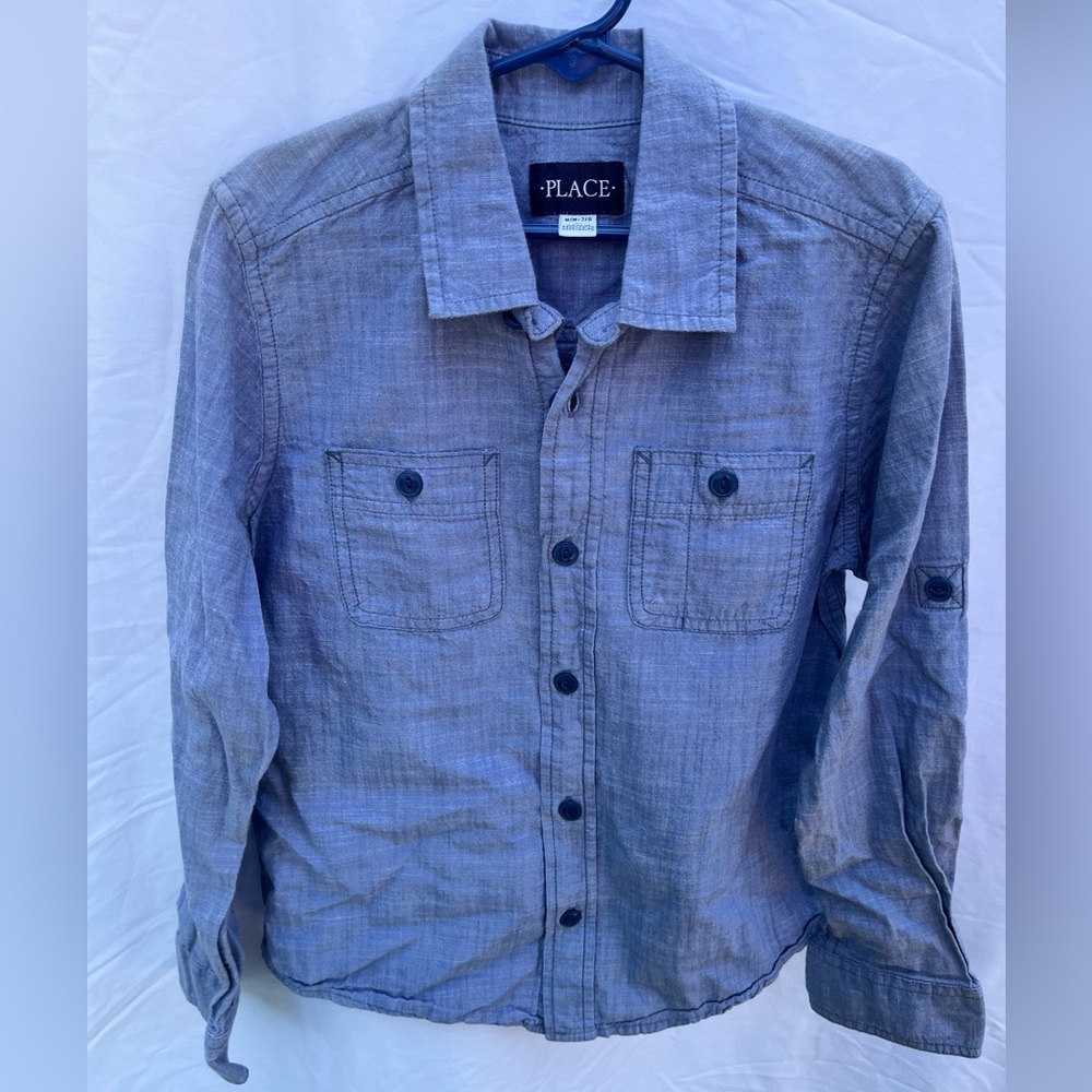 Place Blue Button Down Shirt Relaxed Fit